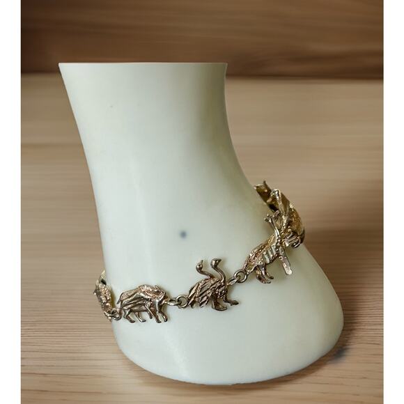 Vintage Sterling Silver Noah’s Ark Link Bracelet. Measures 7 “ - Picture 4 of 4